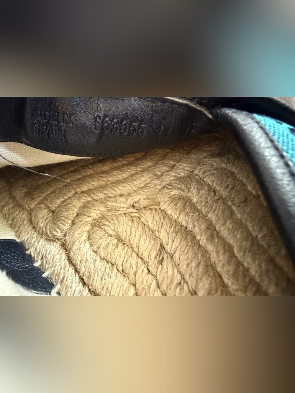 Gucci Teal Blue GG Canvas Espadrilles - Picture 6 of 8